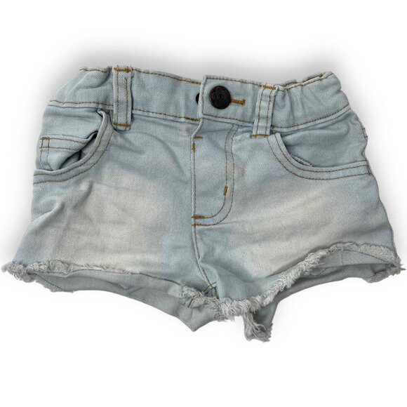 Garanimals Toddler Girl's Casual Denim Shorts Light Blue Size 2T Adj Waist - Picture 1 of 5